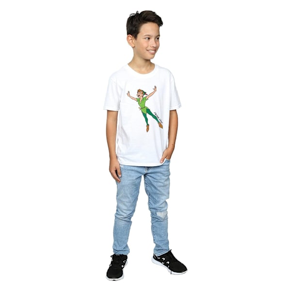 Peter Pan Boys Classic Flying Cotton T-Shirt 5-6 år Vit White 5-6 Years