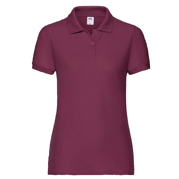 Fruit of the Loom Dam Polotröja Lady Fit 65/35 XS Burgunder Burgundy XS