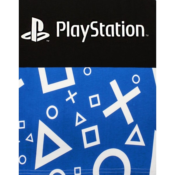 Playstation Boys Logo Pyjamas Set 7-8 år Svart/Vit/Blå Black/White/Blue 7-8 Years