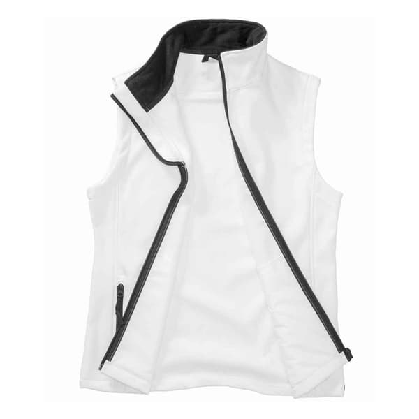 Result Herr Core Printable Soft Shell Bodywarmer L Vit/Svart White/Black L