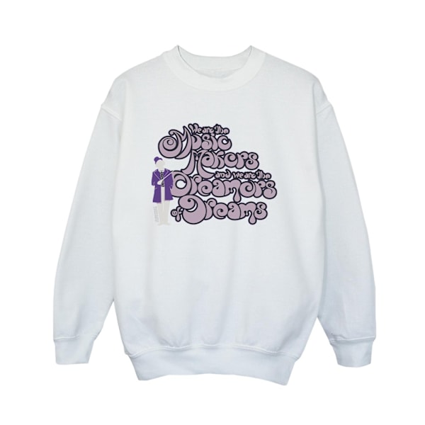 Willy Wonka Boys Dreamers Text Sweatshirt 3-4 år Vit White 3-4 Years