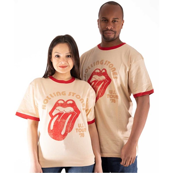 The Rolling Stones Unisex Vuxen US Tour ´78 T-Shirt S Natur/O Natural/Orange S