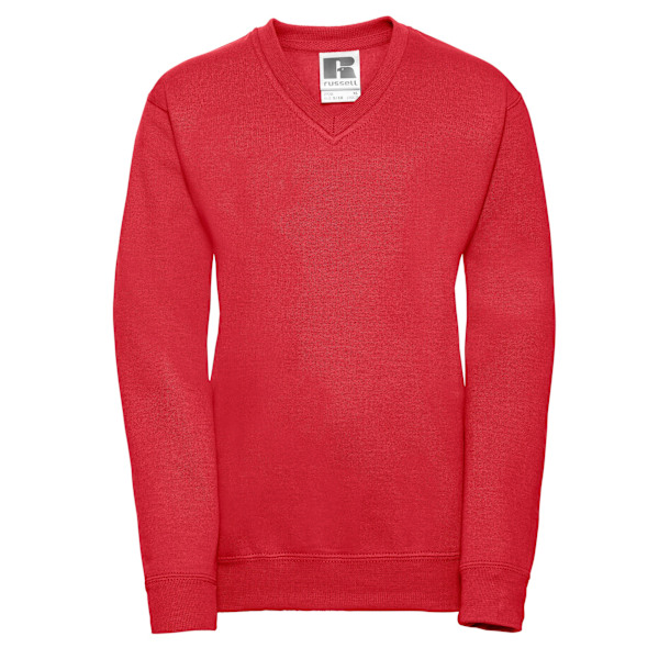 Russell Collection Barn/Barn V-hals Sweatshirt 7-8 år B Bright Red 7-8 Years