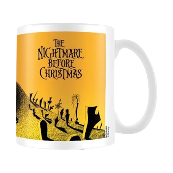 Nightmare Before Christmas Graveyard Mugg One Size Gul/Svart Yellow/Black One Size