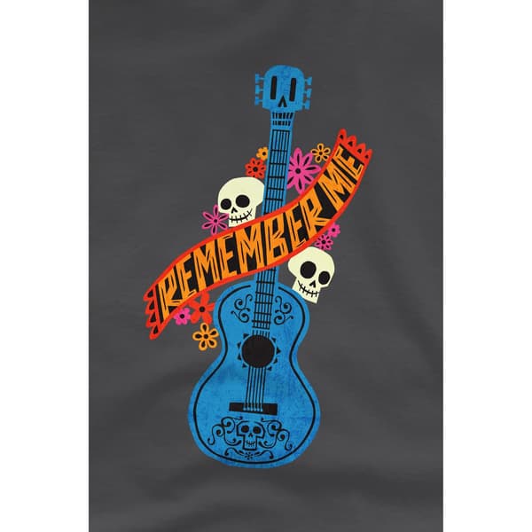 Coco Barn/Barn Gitarr Med Döskallar T-Shirt 3-4 Charcoal 3-4 Years