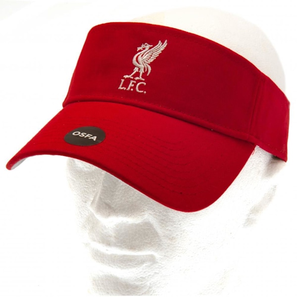 Liverpool FC Unisex Vuxen Crest Visor 55cm - 61cm Röd Red 55cm - 61cm