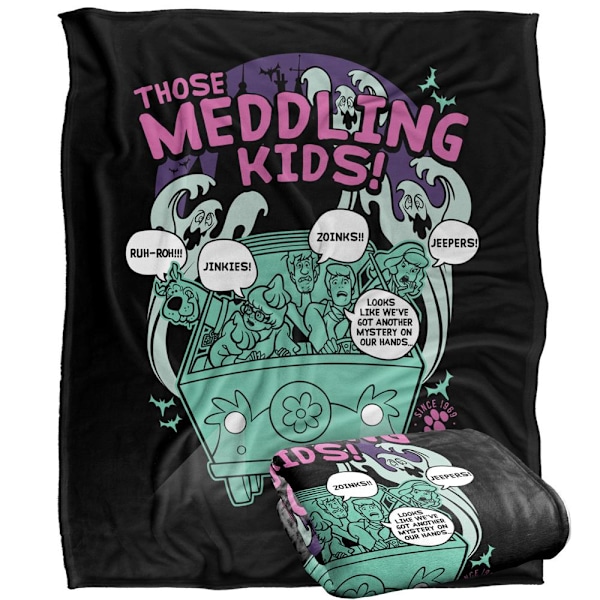Scooby Doo Meddling Kids Gruppbild Filt One Size Flerfärgad Multicoloured One Size
