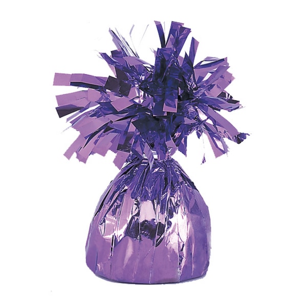 Unika partyfolie tofsar ballongvikter (paket med 6) One Size Lavender One Size