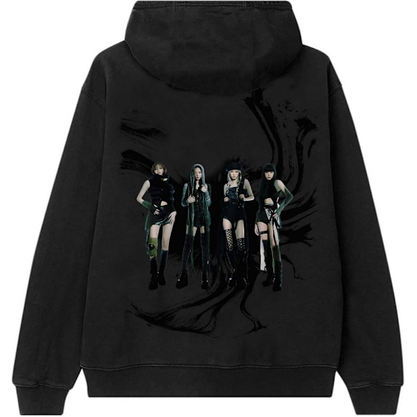 BlackPink Unisex Adult Pink Venom Oil Stroke Pullover Hoodie XX Black XXL