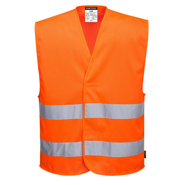 Portwest Mesh Säkerhets Hi-Vis Väst 4XL-5XL Orange Orange 4XL-5XL