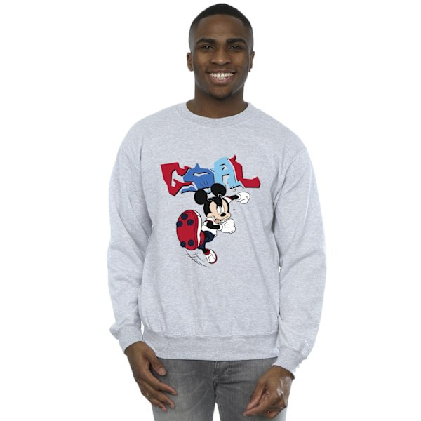 Disney Herr Mickey Mouse Målvakt Pose Sweatshirt 5XL Sport Sports Grey 5XL