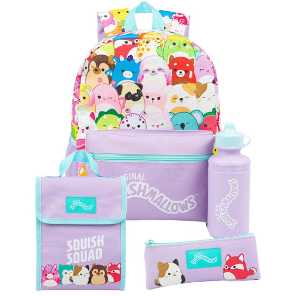 Squishmallows Logo Ryggsäck Set En Storlek Lila Purple One Size