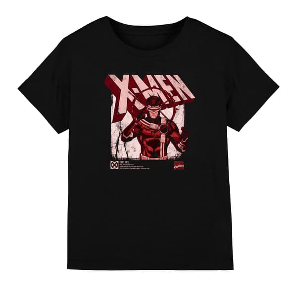 Marvel Barn/Barn X-Men Cyclops Infografisk T-shirt 5-6 År Black 5-6 Years