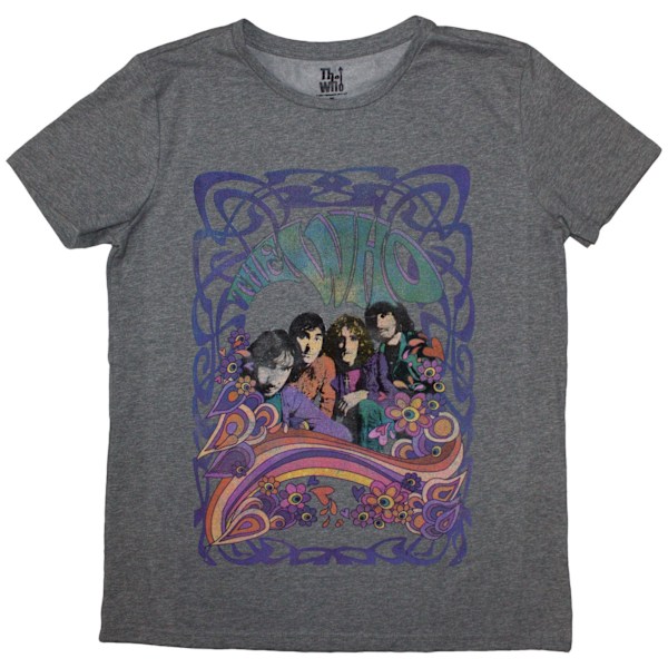 The Who Dam T-shirt med psykblommigt tryck L Grå Grey L