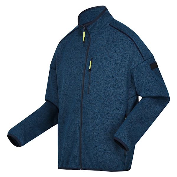 Regatta Kassam Marl Full Zip Fleece Jacka för Herrar L Marockanskt Blå Moroccan Blue/Navy Marl L