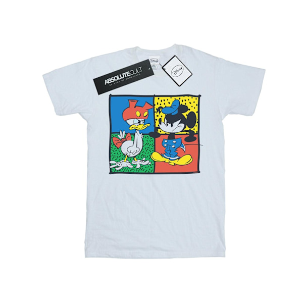 Disney Dam/Kvinnor Musse Pigg Kalle Anka Kläder Byta Bomull Pojkvän T-Shirt White XXL