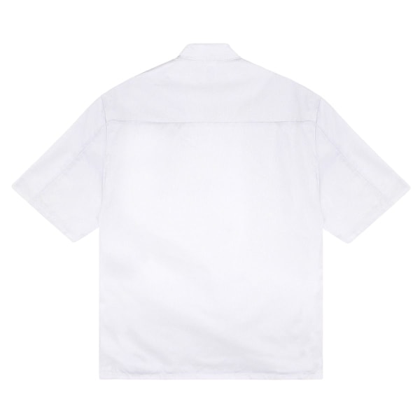 Dennys Herr Stud Front Kortärmad Kockjacka XS Vit White XS