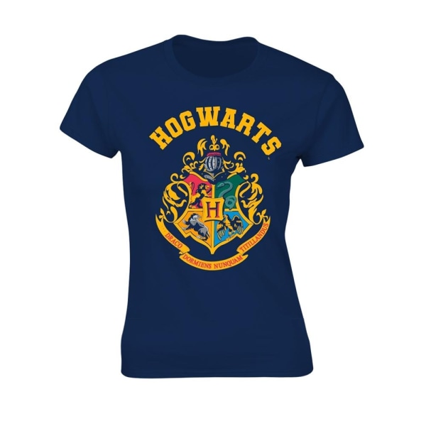 Harry Potter Dam/Dam Hogwarts Crest T-shirt S Blå Blue S