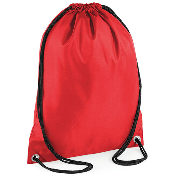 BagBase Budget Vattentålig Sport Gymsac Dragsnöre Väska (11 Red One Size