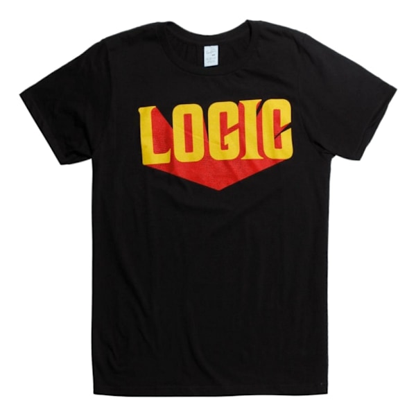 Logic Unisex Vuxen Logo Bomull T-shirt XL Svart Black XL