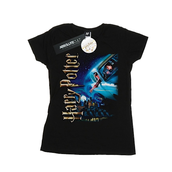 Harry Potter Dam/Kvinnor Leenden På Hogwarts Bomull T-Shirt L Black L