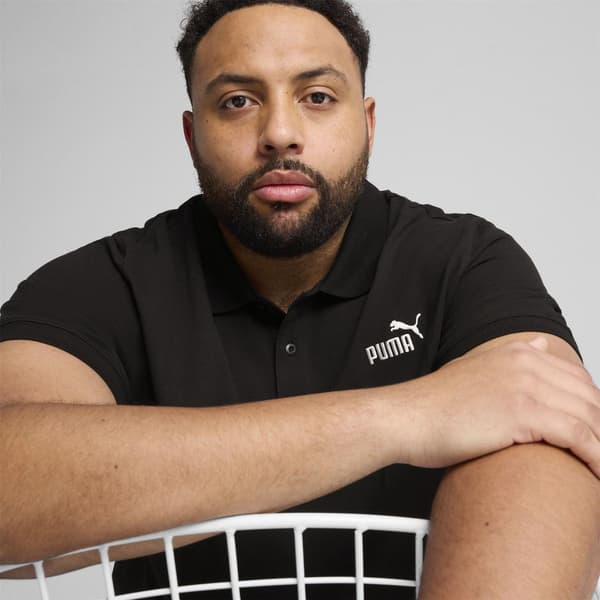 Puma Herr Logotyp Piké Klassisk Pikétröja L Svart Black L