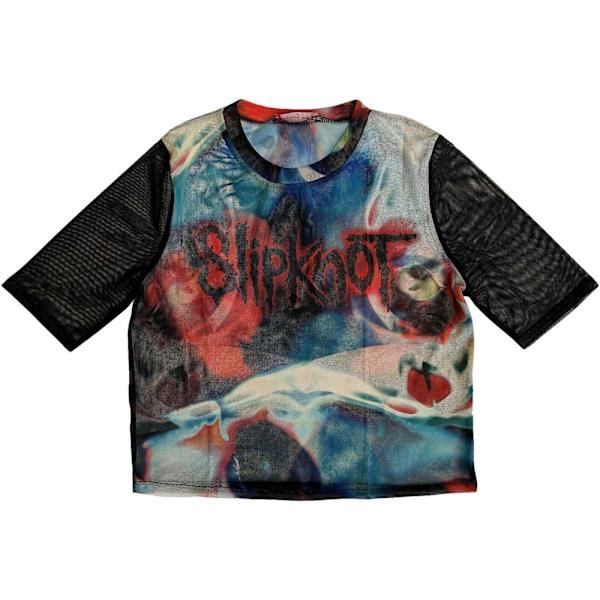 Slipknot Dam/Kvinna Face Mesh Logo Crop Top XL Svart Black XL