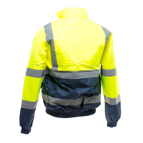 Yoko Unisex Vuxen Tvåfärgad Hög Synlighet Bomberjacka L Gul/Marinblå Yellow/Navy L