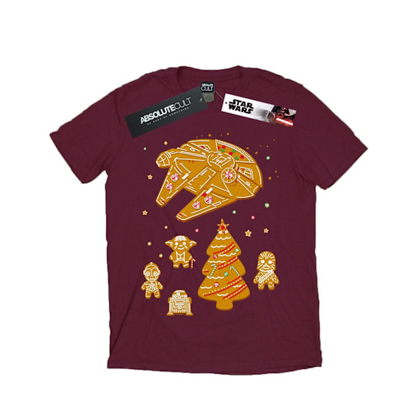 Star Wars Gingerbread Rebels T-shirt S Burgundy för män Burgundy S