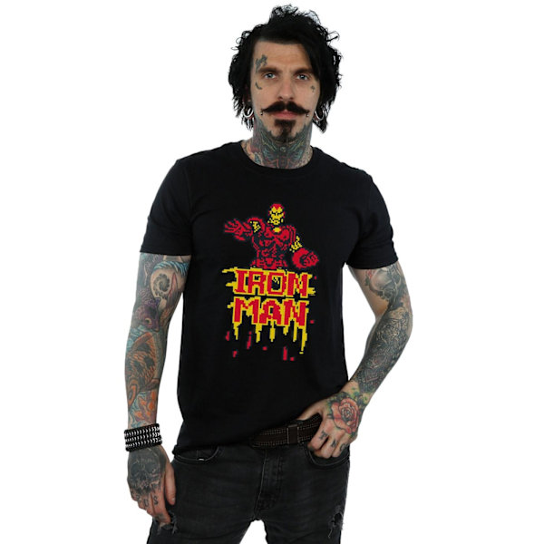 Marvel Iron Man Pixelated T-shirt 4XL Svart Black 4XL