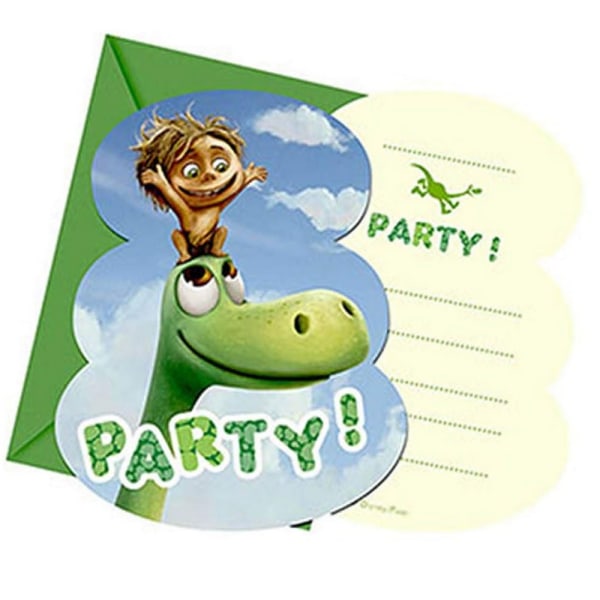 The Good Dinosaur Party Invitations (paket med 6) One Size Grön/ Green/Blue One Size