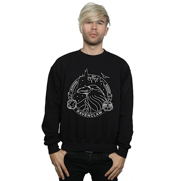 Harry Potter Herr Ravenclaw Sigill Sweatshirt M Svart Black M