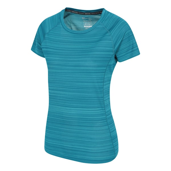 Mountain Warehouse Dam/Dam Endurance Randig T-shirt 6 UK Teal 6 UK
