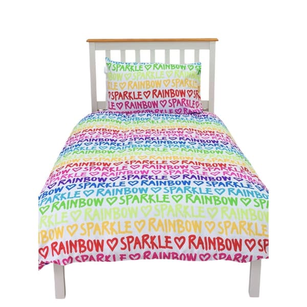 Rainbow High Vändbart Påslakanset Sparkle Enkel Multicol Multicoloured Single
