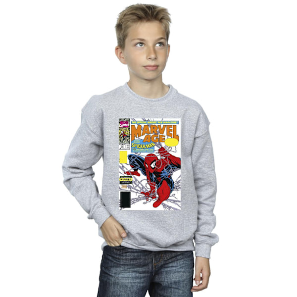 Marvel Boys Spider-Man Marvel Age Comic Cover Sweatshirt 12-13 Sports Grey 12-13 Years
