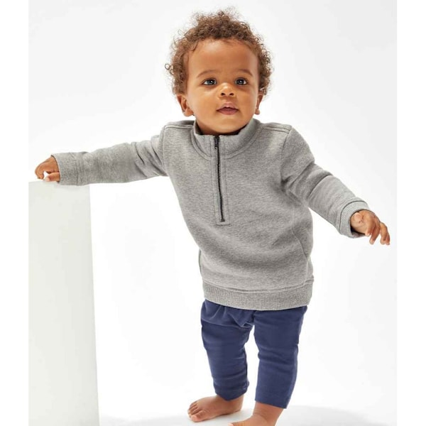 Babybugz Baby Quarter Zip Sweatshirt 6-12 månader Heather Marl Heather Marl 6-12 Months