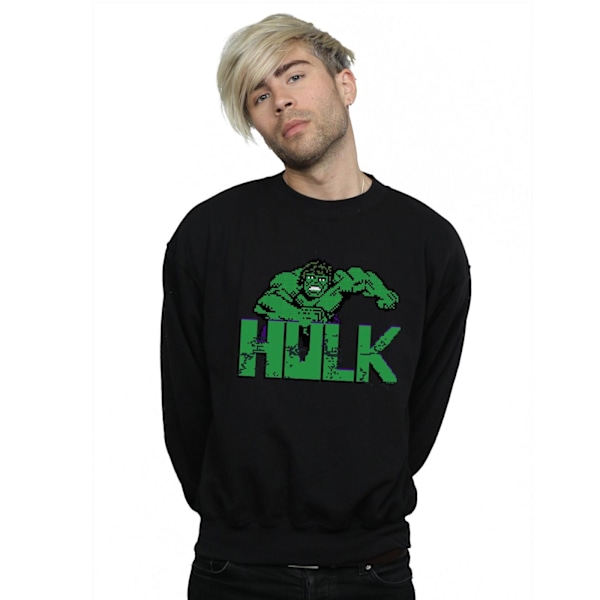 Marvel Herr Hulk Pixelated Sweatshirt 4XL Svart Black 4XL