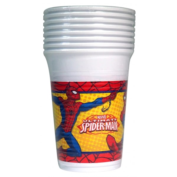 The Ultimate Spider-Man Plast Party Cup (8-pack) En Storlek Red/Blue/Yellow One Size