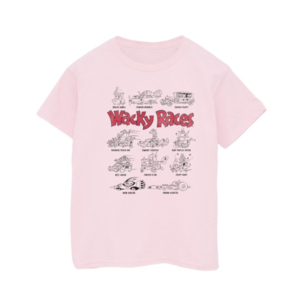 Wacky Races Pojkar Bil Lineup T-shirt 5-6 År Baby Rosa Baby Pink 5-6 Years