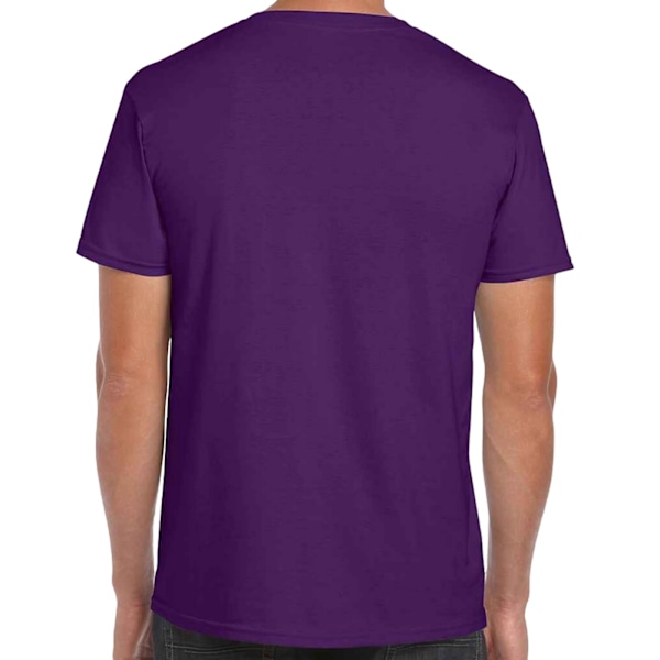 Gildan Herr T-shirt med Kort Ärm Soft-Style Storlek L Lila Purple L