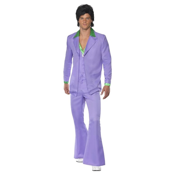 Smiffys Herr 70-tals Kostym M Lavendel Lavender M