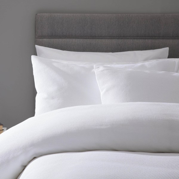 Belledorm Waffle Weave Bomullstäcke Set King Vit White King