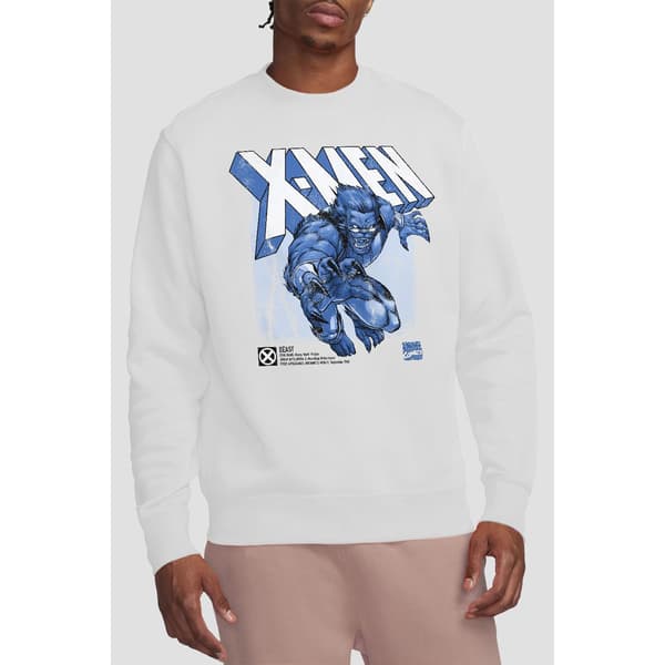 Marvel Unisex Vuxen X-Men Beast Sweatshirt M Vit White M
