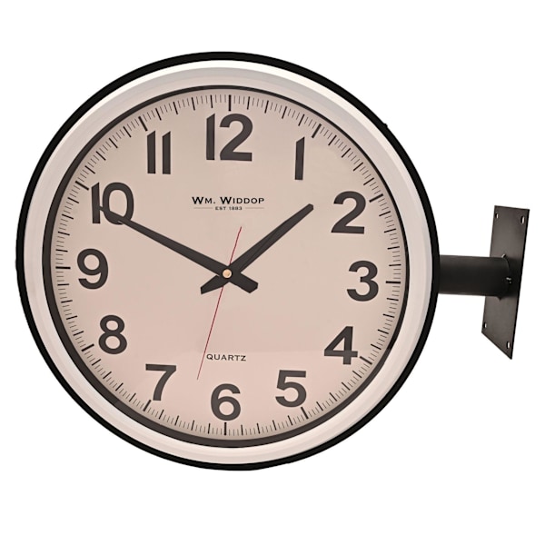 Wm Widdop Dubbelsidig Stationsväggklocka 42cm One Size Vit White One Size