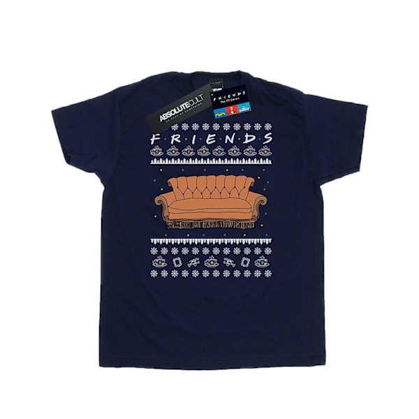 Friends Herr Fair Isle Couch T-shirt 3XL Marinblå Navy Blue 3XL