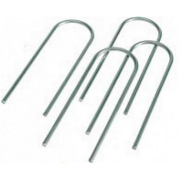 Carta Sport Metal U-formad fotbollsmarkförankring (4-pack) 1 Silver 10in x 3in