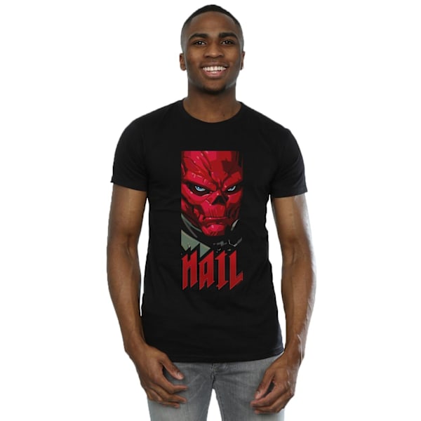 Marvel Mens Avengers Hail Red Skull T-Shirt 5XL Svart Black 5XL