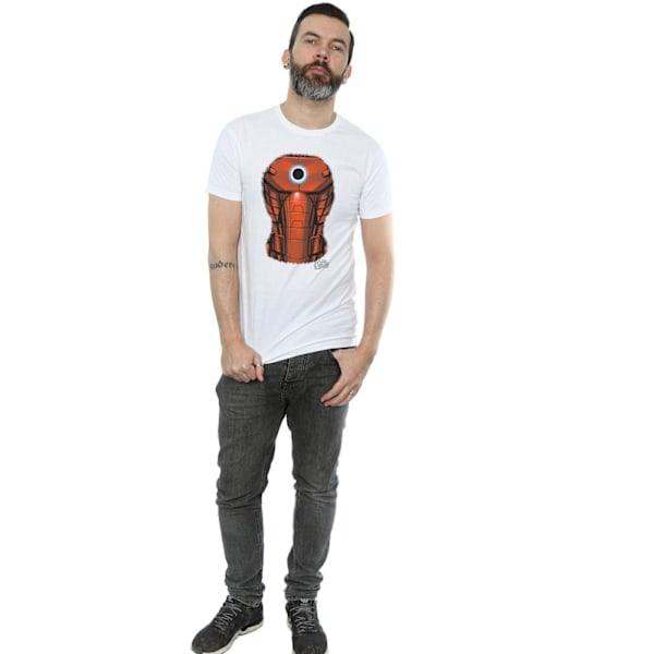 Marvel Iron Man T-shirt med brösttryck för män, S, vit White S