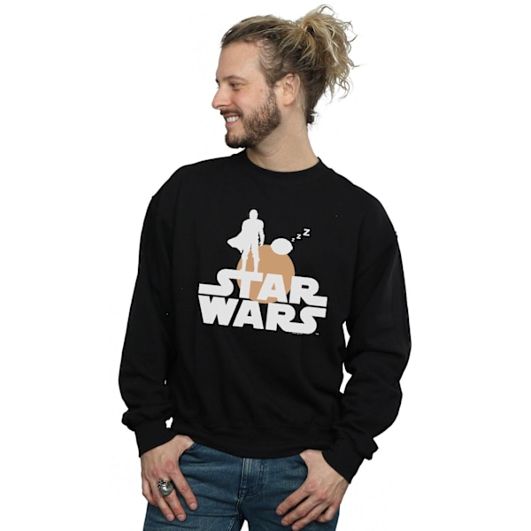 Star Wars Herr The Mandalorian Mando Och Barnet Silhuett S Black M