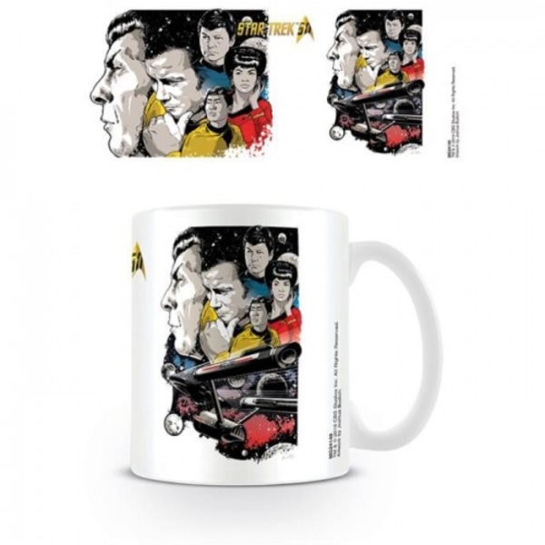Star Trek Boldly Go 50-årsjubileumsmugg En storlek Vit/Svart/Gul White/Black/Yellow One Size